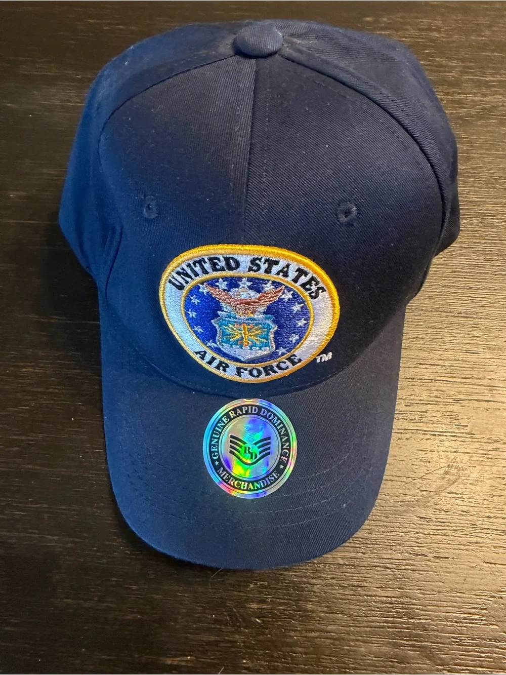 United States Air Force Navy Blue Embroidered Baseball Cap